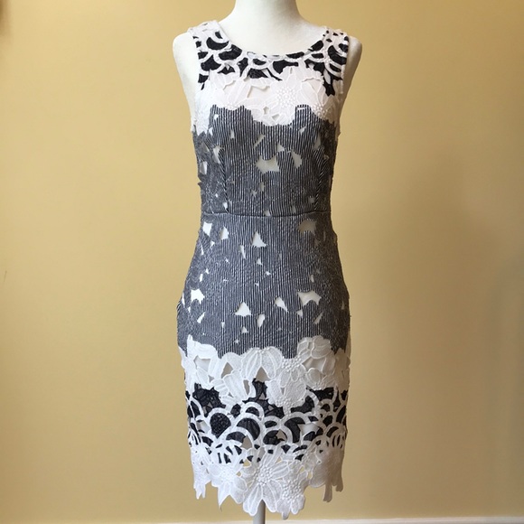 Romeo & Juliet Couture Dresses & Skirts - Romeo + Juliet Couture White & Navy Pattern Dress